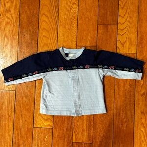 Boys 9 months snap up cardigan navy and light blue Circo brand 100% cotton